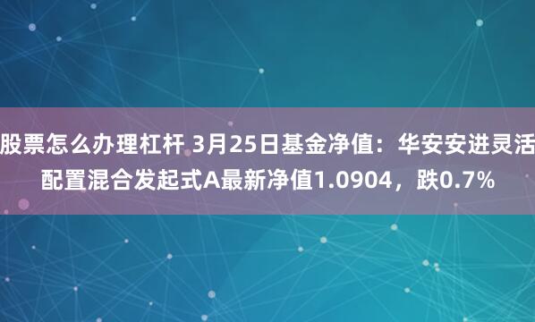 股票怎么办理杠杆 3月25日基金净值：华安安进灵活配置混合发起式A最新净值1.0904，跌0.7%