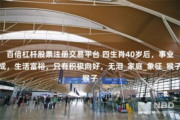 百倍杠杆股票注册交易平台 四生肖40岁后，事业成，生活富裕，只有积极向好，无泪_家庭_象征_猴子