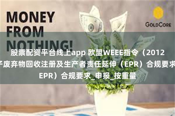 股票配资平台线上app 欧盟WEEE指令（2012/19/EU）电子废弃物回收注册及生产者责任延伸（EPR）合规要求_申报_按重量